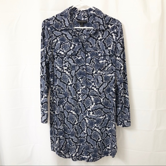 snakeskin tunic dress